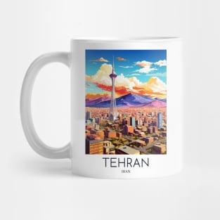 A Pop Art Travel Print of Tehran - Iran Mug